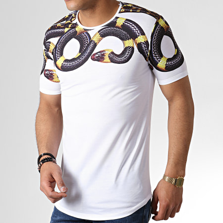 Ikao - Tee Shirt Oversize Serpent F538 Blanc