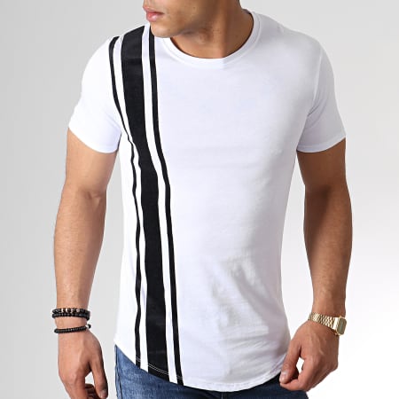 Frilivin - Tee Shirt Oversize MA930 Blanc Noir
