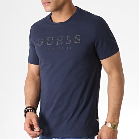 Guess - Tee Shirt M93I55J1300 Bleu Marine