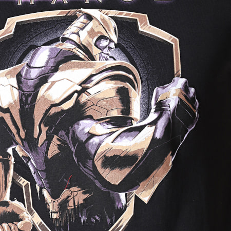 Avengers - Tee Shirt Avengers Thanos Badge Noir