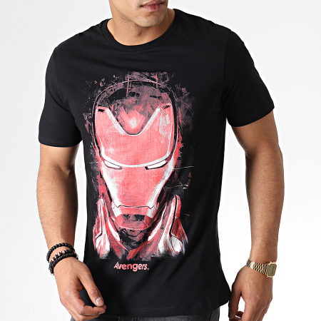 Iron Man - Tee Shirt Iron Man MEENDGMTS055 Noir Rouge 