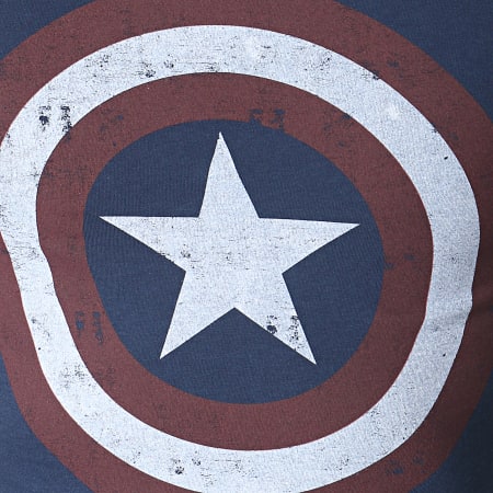 Captain America - Tee Shirt MEAMERCTS036 Bleu Marine