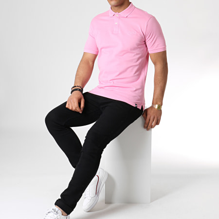 Superdry - Polo Manches Courtes Classic Micro Pique M11201SU Rose