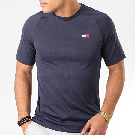 Tommy Hilfiger - Tee Shirt De Sport Back Logo 0055 Bleu Marine