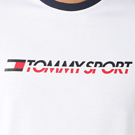 Tommy Hilfiger - Tee Shirt De Sport Tape 0108 Blanc