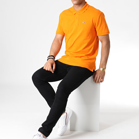 Tommy Jeans - Polo Manches Courtes Classics Solid 6112 Orange