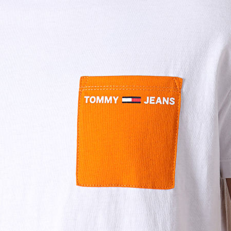 Tommy Hilfiger - Tee Shirt Poche Contrast Pocket 6651 Blanc