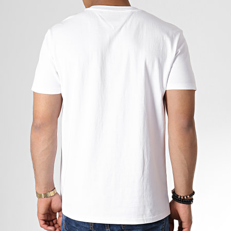 Tommy Hilfiger - Tee Shirt Poche Contrast Pocket 6651 Blanc