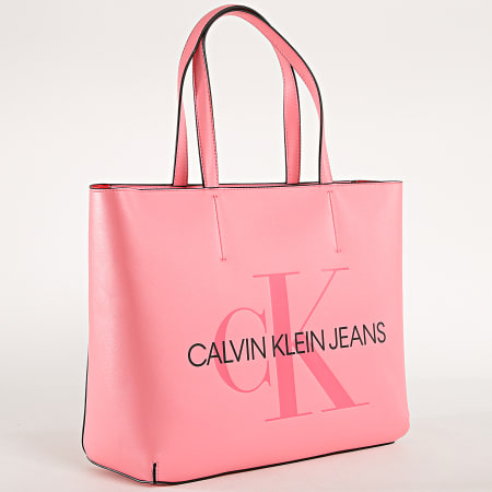 Calvin Klein - Sac A Main Femme Sculpted Monogram 5521 Rose