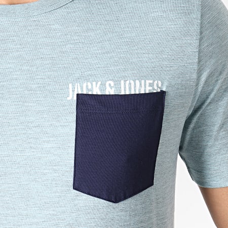 Jack And Jones - Tee Shirt Poche Pocketer Bleu Clair