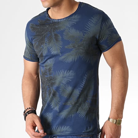 MTX - Tee Shirt TM0182 Bleu Marine Floral