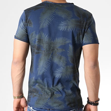 MTX - Tee Shirt TM0182 Bleu Marine Floral