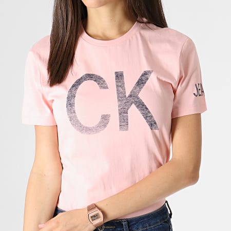 Calvin Klein - Tee Shirt Femme Reversed Logo 1873 Rose