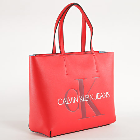 Calvin Klein - Sac A Main Femme Sculpted Monogram 5521 Rouge