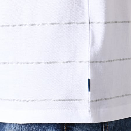 Esprit - Tee Shirt A Rayures 069CC2K003 Blanc Vert Gris