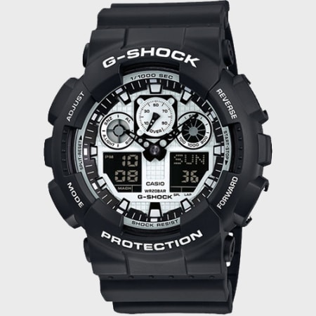 Casio - Montre G-Shock GA-100BW-1AER Noir