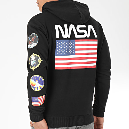 NASA - Felpa con cappuccio Giga Back Nero