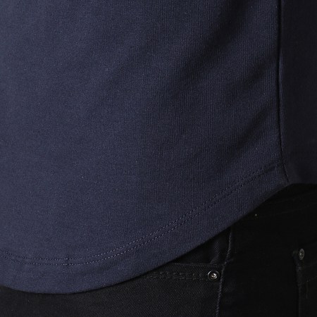 Aarhon - Tee Shirt Manches Longues Oversize 19-024 Bleu Marine