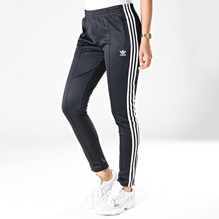 Adidas Originals - Pantalon Jogging Femme Avec Bandes SS TP ED7463 Noir Blanc 