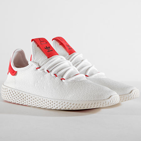 Adidas Originals - Baskets Tennis Hu Pharrell Williams BD7530 Footwear White Scarlet
