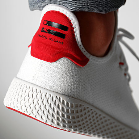 Adidas Originals - Baskets Tennis Hu Pharrell Williams BD7530 Footwear White Scarlet