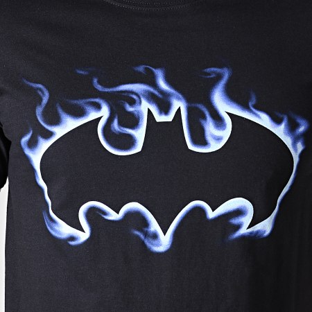 DC Comics - Tee Shirt Flames Logo Noir