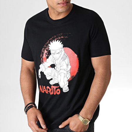 Naruto - Tee Shirt TS8914NAR Noir Blanc Rouge