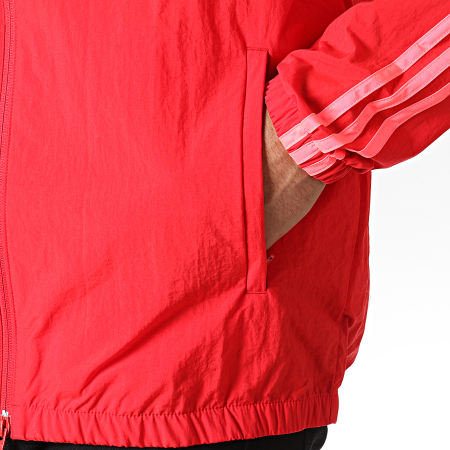 Adidas Originals - Veste Zippée Capuche A Bandes ED6083 Rouge