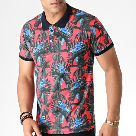 Classic Series - Polo Manches Courtes 5008 Rouge Floral
