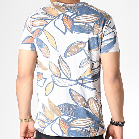 MTX - Tee Shirt Floral ZT5059 Bleu Orange