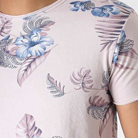 MTX - Tee Shirt Floral TM0205 Rose Bleu
