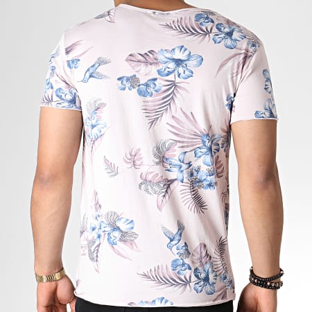 MTX - Tee Shirt Floral TM0205 Rose Bleu