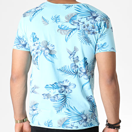 MTX - Tee Shirt Floral TM0205 Bleu