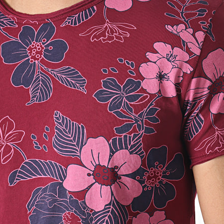 MTX - Tee Shirt TM0203 Bordeaux Floral