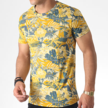 MTX - Tee Shirt ZT5057 Jaune Moutarde Floral