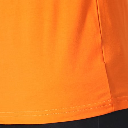 John H - Tee Shirt A Strass A047 Orange Doré Argenté