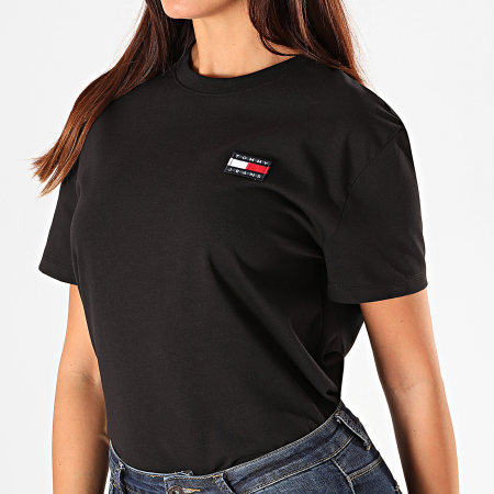 Tommy Jeans - Tee Shirt Femme Badge 6813 Noir