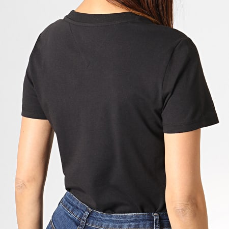 Tommy Hilfiger - Tee Shirt Femme Corp Logo 7029 Noir