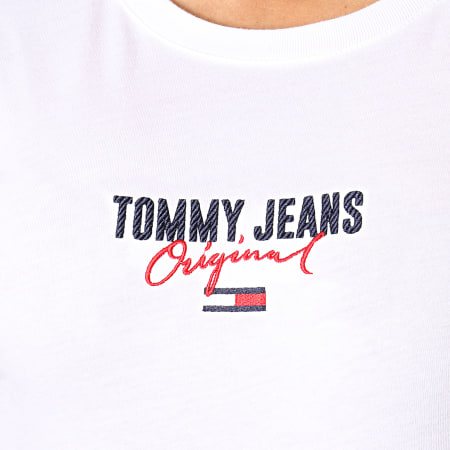 Tommy Hilfiger - Tee Shirt Femme Slim Modern Logo 7037 Blanc
