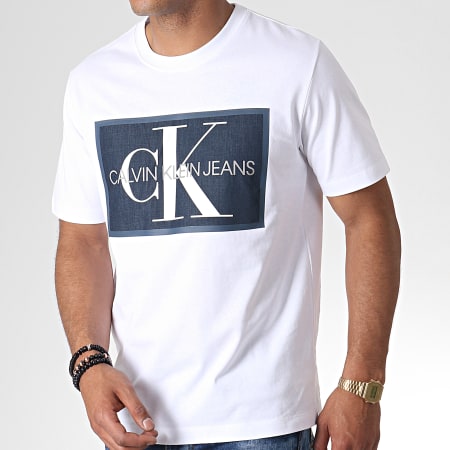 Calvin Klein - Tee Shirt Monogram Icon Box 2477 Blanc
