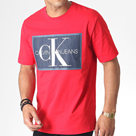 Calvin Klein - Tee Shirt Monogram Icon Box 2477 Rouge