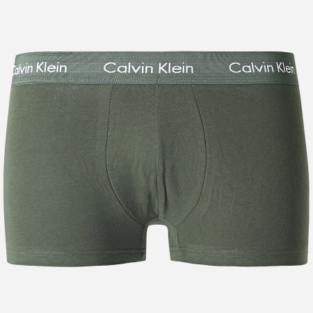 Calvin Klein - Lot De 3 Boxers Cotton Stretch U2662G Rouge Vert Kaki Bleu Marine