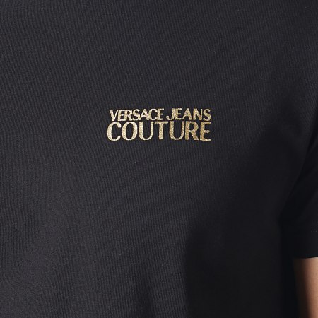Versace Jeans Couture - Tee Shirt UUP Slim MC 8C B3GUA7TI Noir Doré