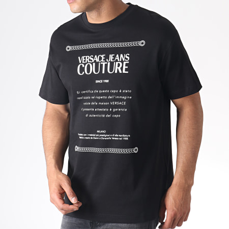Versace Jeans Couture - Tee Shirt UUP Regular MC 7 B3GUA7TF Noir Blanc