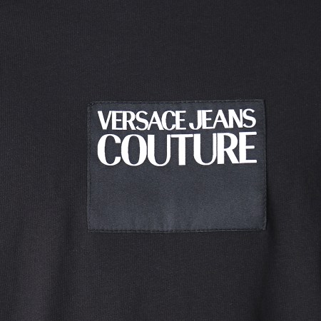 Versace Jeans Couture - Tee Shirt UUP Regular MC Label B3GUA7TH Noir Blanc