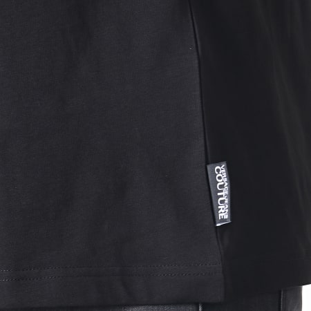 Versace Jeans Couture - Tee Shirt UUP Regular MC Label B3GUA7TH Noir Blanc