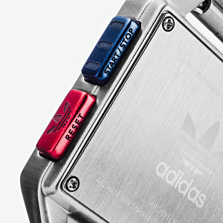 Adidas Originals - Montre Archive M1 Z012924 Silver Black Blue Red