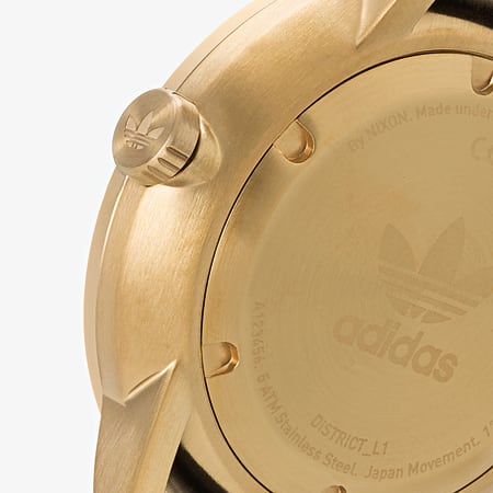 Adidas Originals - Montre District L1 Z08510 All Gold Black
