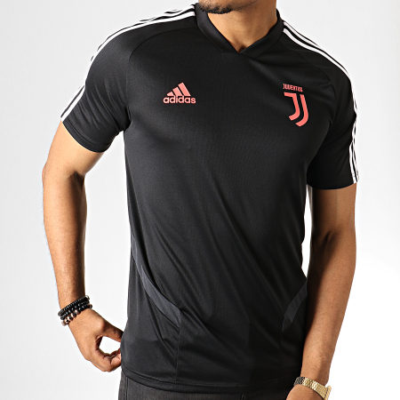 Adidas Sportswear - Maillot De Football Juventus TR DX9127 Noir Blanc Corail Fluo