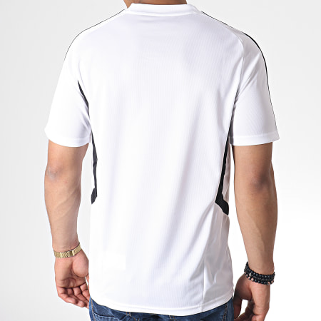 Adidas Sportswear - Tee Shirt De Sport Juventus TR DX9128 Blanc Noir Corail Fluo